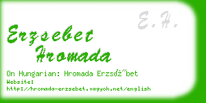 erzsebet hromada business card